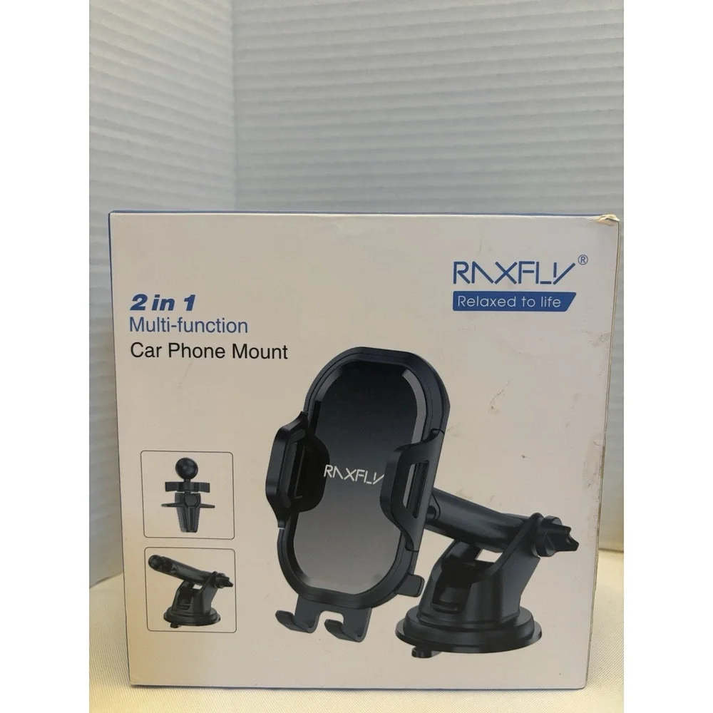 Cell Phone Holder for Car - RAXFLY Windshield Air Vent Car Phone Mount 360 Degre